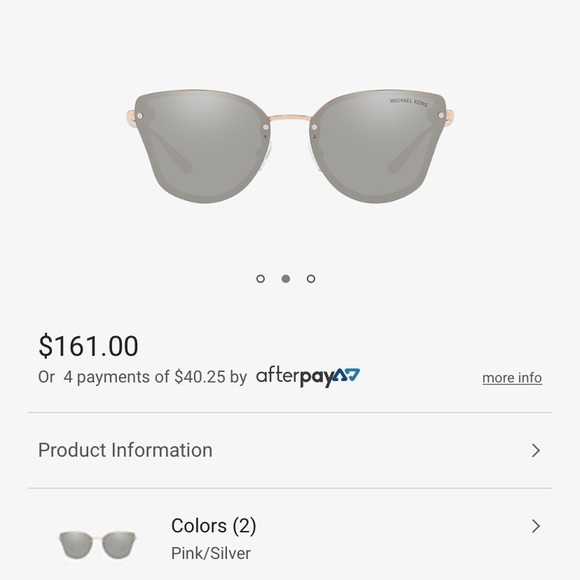 Women’s Mirrored Michael Kors Sunglasses - Picture 2 of 5